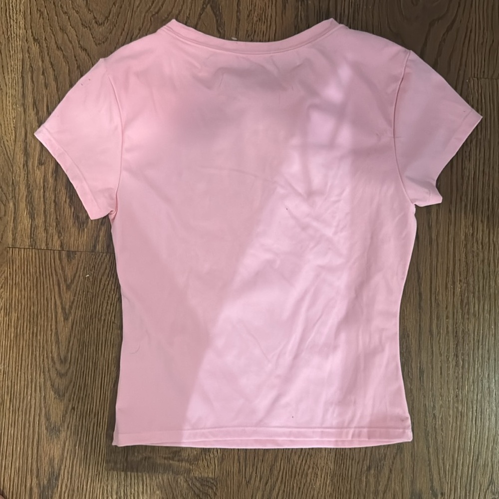White fox Women's Pink Logo baby tee - Picture 4 of 4